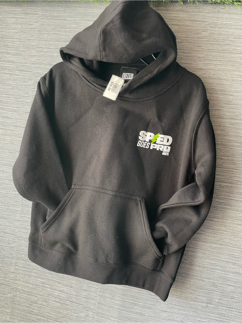 Kids Black Hoodie - Speed Goes Pro Graphic